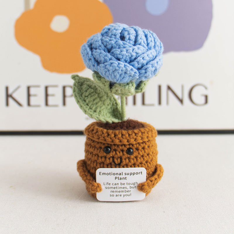 Handmade crochet rose flower ornaments-emotional support