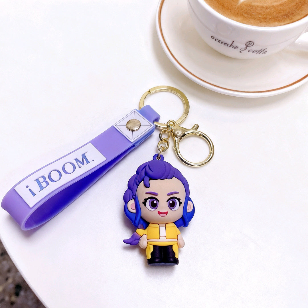 KPOP demon hunters silicone keychain
