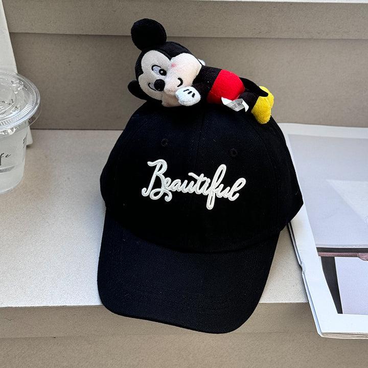 Cartoon doll decorated parent-child baseball cap