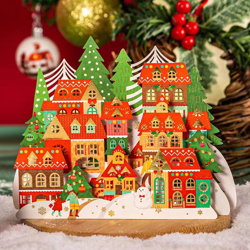 3D Christmas Holiday Greeting Cards Christmas Gift Card