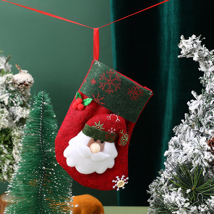 Christmas socks decoration small Christmas Santa Claus gift bag