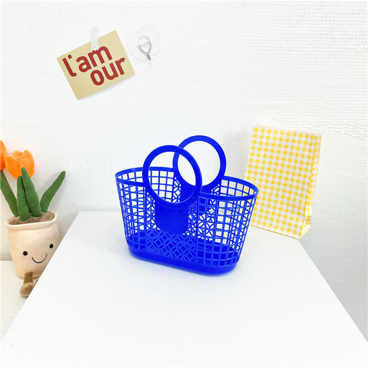Cute Mini Colorful Hollow Basket Handheld Beach Bags