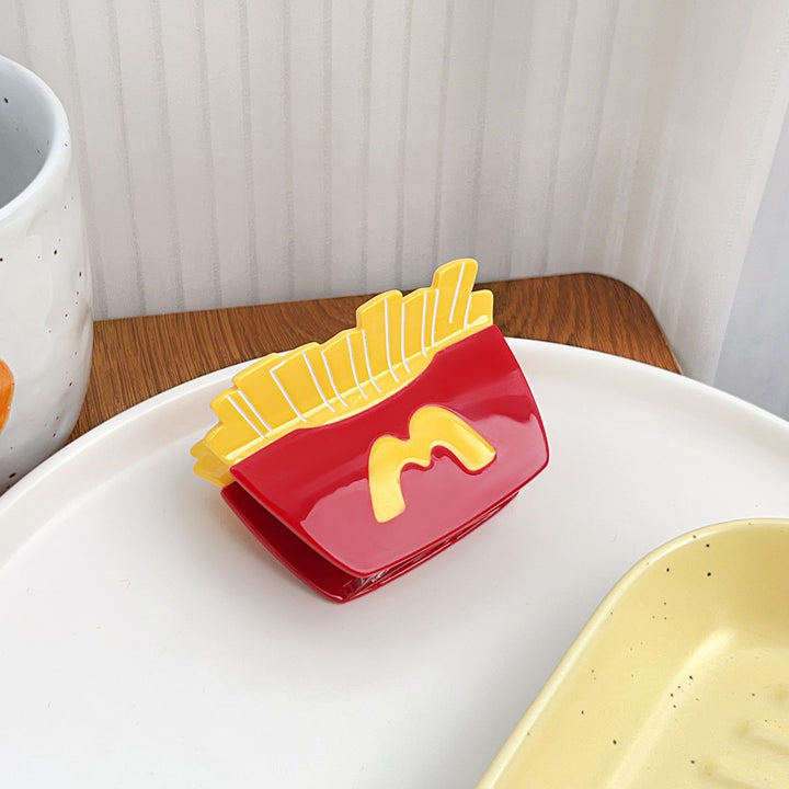 Cute hamburger hair claw clip fast food theme Childish hair clip