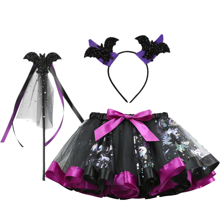 Halloween little devil mesh tutu skirt Halloween costumes