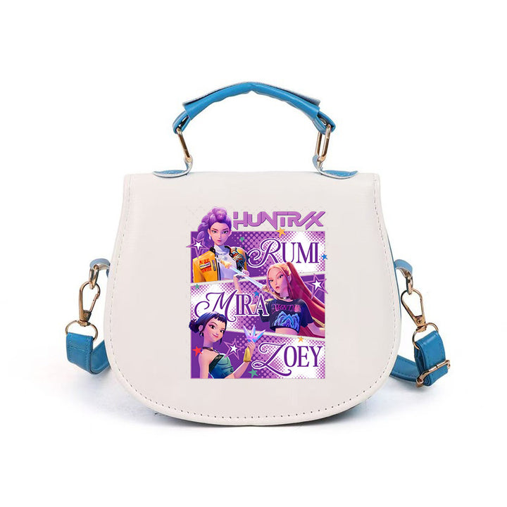 Kpop Demon Hunter small PU handbag shoulder bag-blue