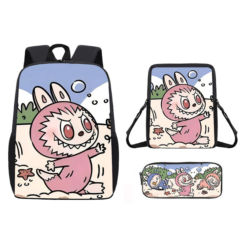 Labubu school bag 3PCS set backpack pencil case