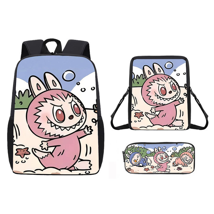 Labubu school bag 3PCS set backpack pencil case