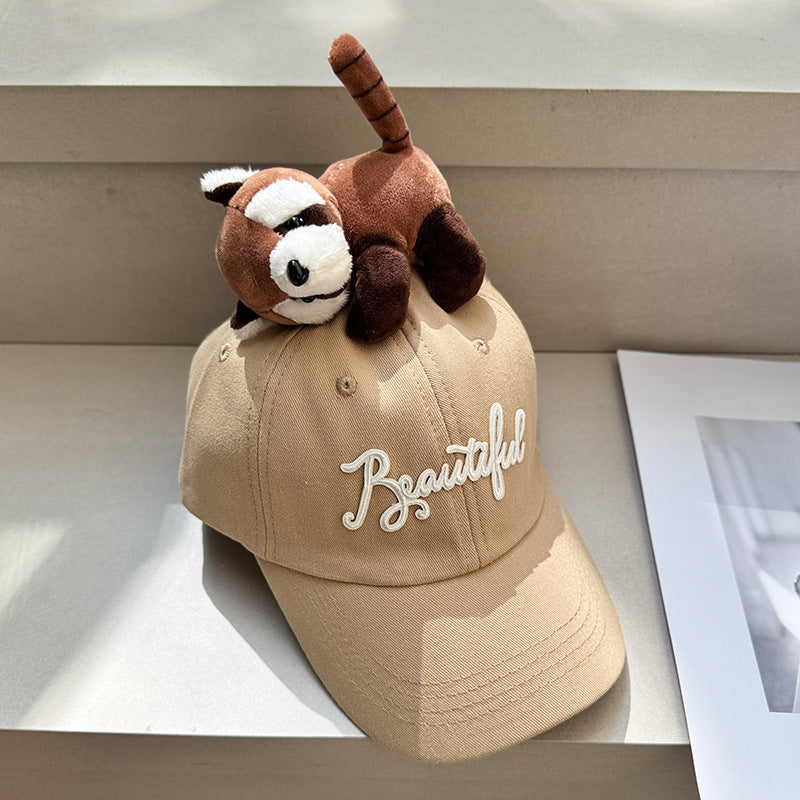 Cartoon doll decorated parent-child baseball cap