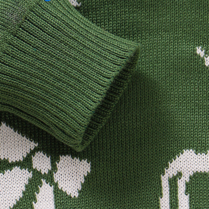 Cute Christmas jacquard holiday sweaters for kids