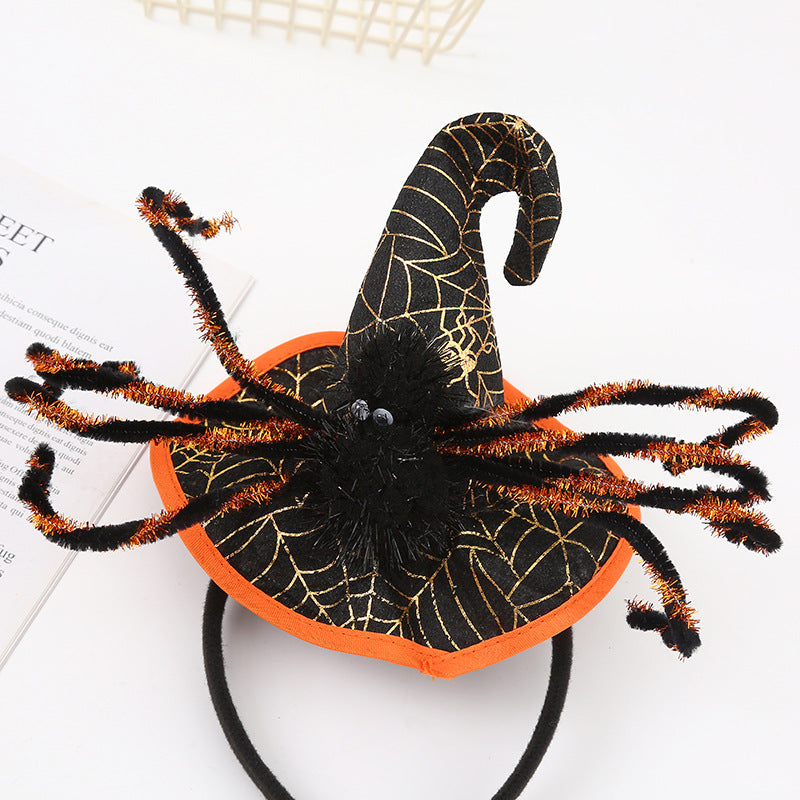 Halloween witch hat spider headband Halloween hair accessories