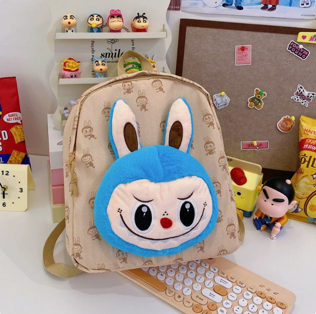 Cute cartoon Labubu backpack students school bag