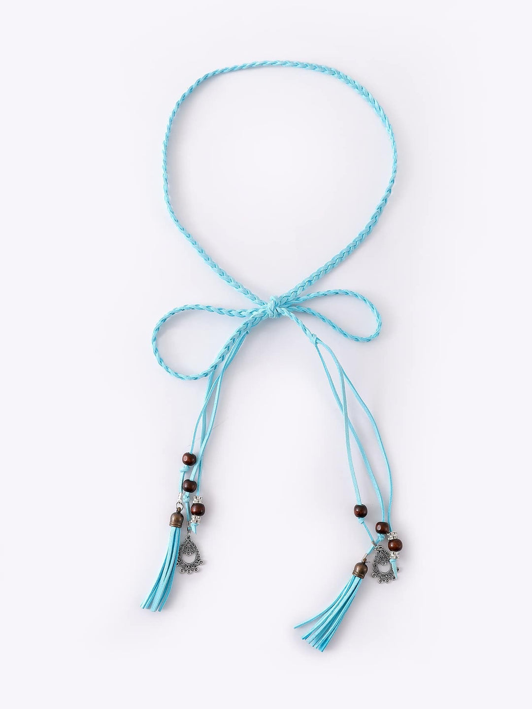 Boho style braided waist rope women's belt