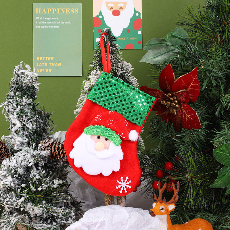 Christmas socks decoration small Christmas Santa Claus gift bag
