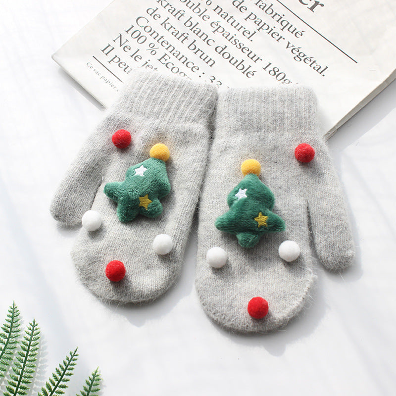 Christmas thickened warm gloves xmas gifts