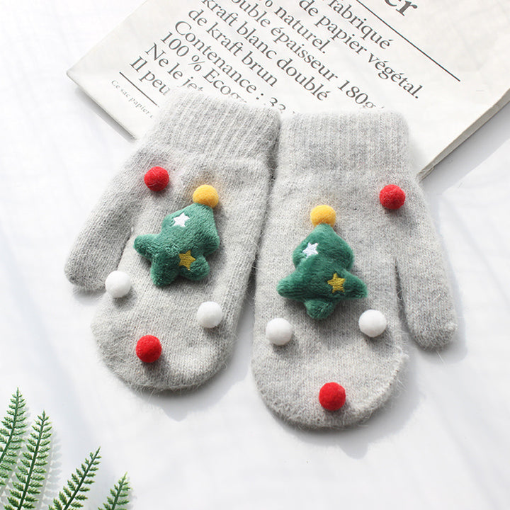 Christmas thickened warm gloves xmas gifts
