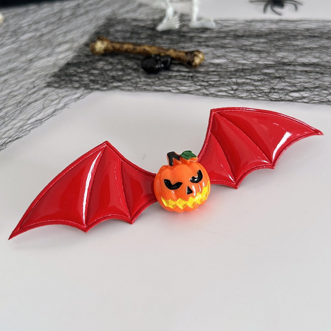 Halloween dark magic devil bat wings hair clip