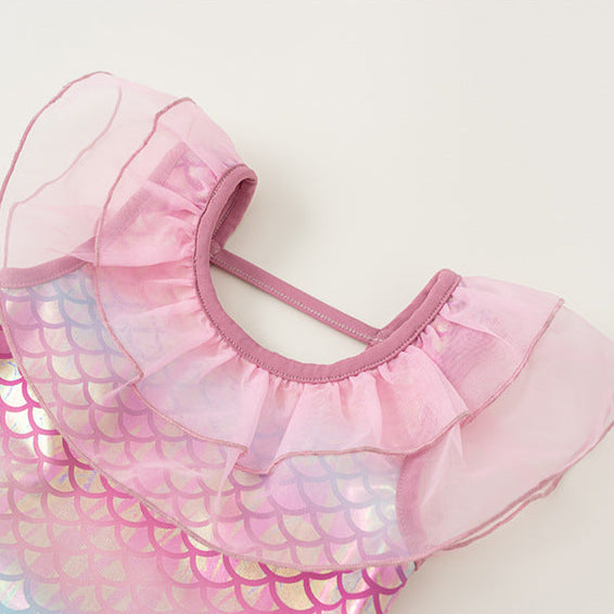 Lace ruffle Mermaid Swimsuit for girls
