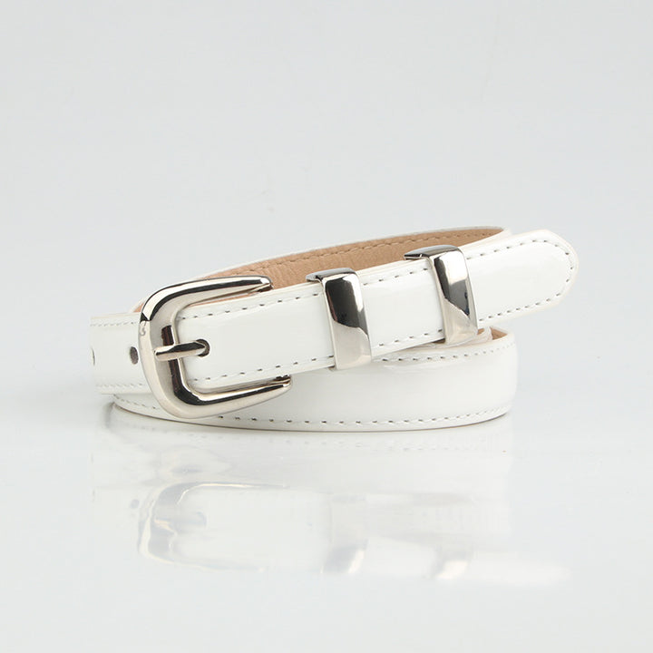 Summer dopamine color women's glossy thin belt