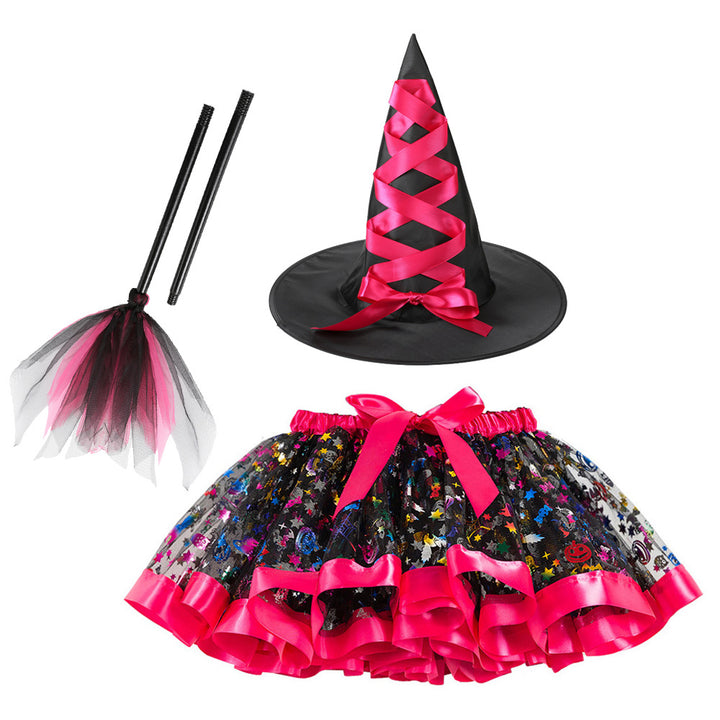 Halloween little devil mesh tutu skirt Halloween costumes