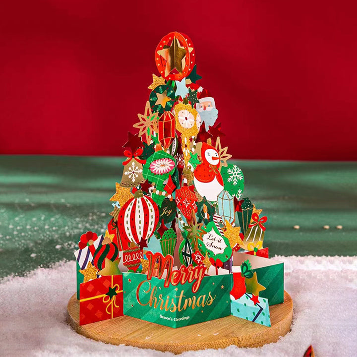 3D Christmas Holiday Greeting Cards Christmas Gift Card
