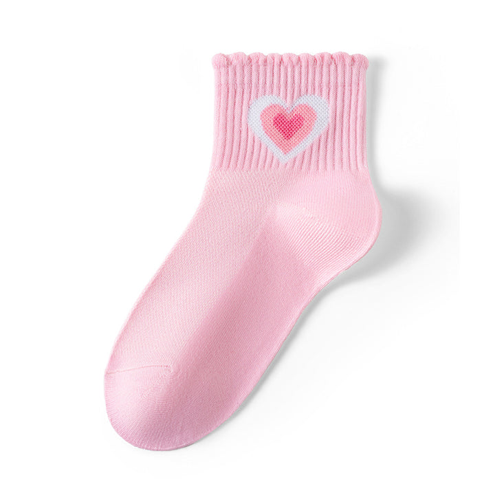 Colorful dopamine heart-pattern socks Valentine's socks