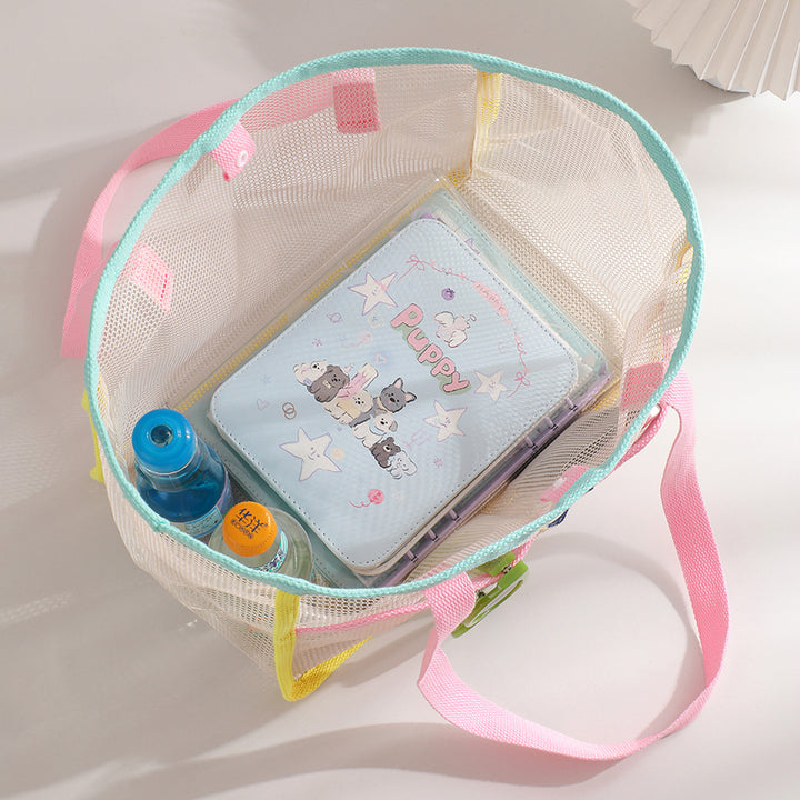 Colorful Mesh Beach tote bag
