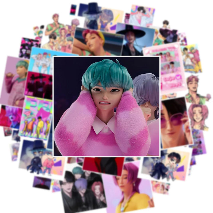 KDH K-pop inspired Waterproof deco Stickers Pack of 50