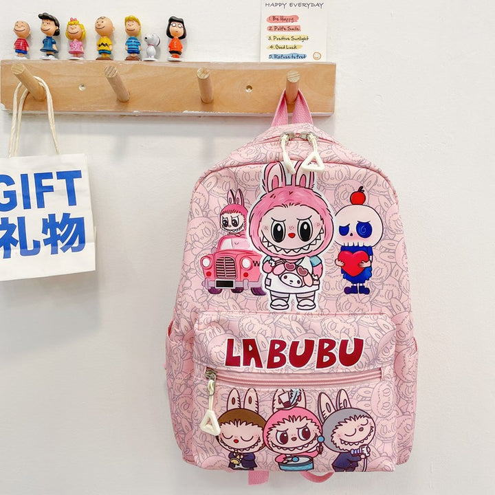 Lightweight large capacity children's labubu school backpack