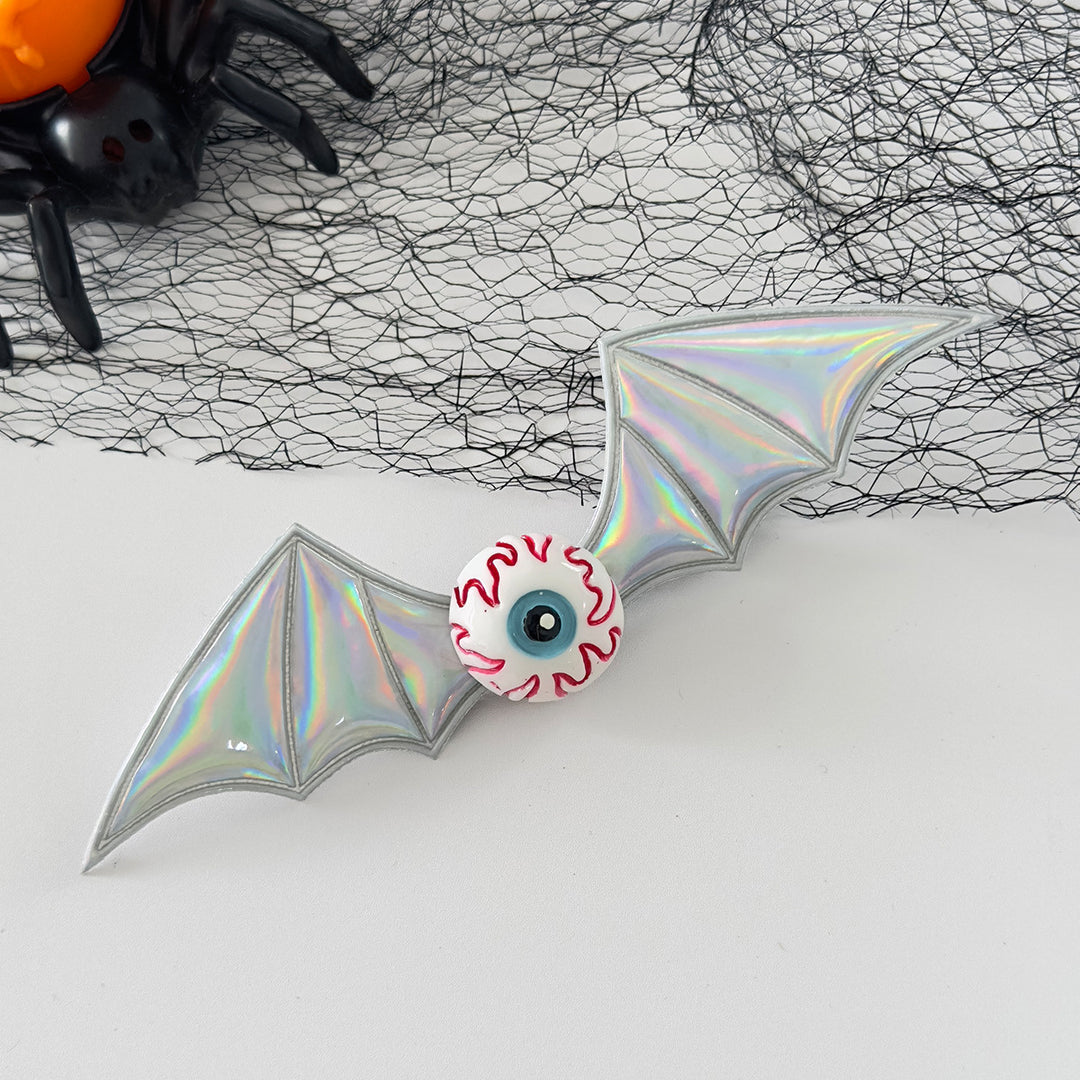 Halloween dark magic devil bat wings hair clip