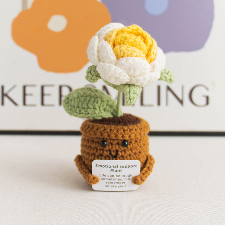Handmade crochet rose flower ornaments-emotional support