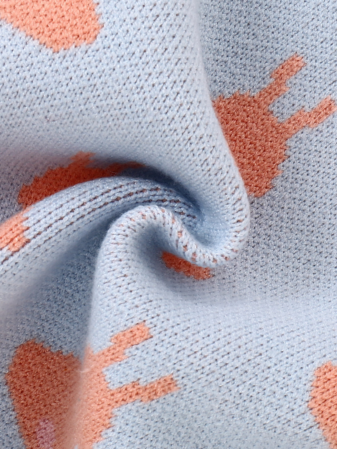 Easter bunny Jacquard short-sleeved knitted top&shorts set