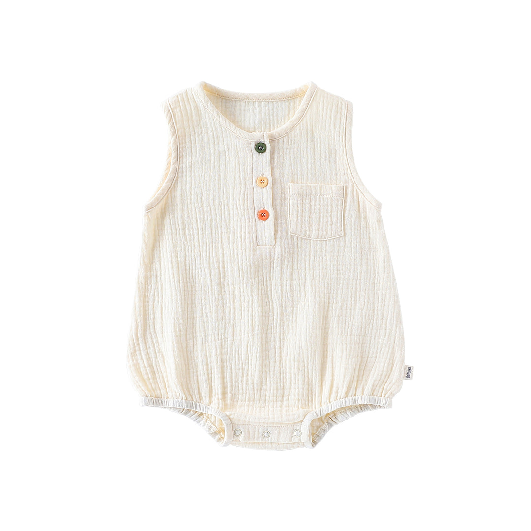 Summer baby boys girls pure cotton crepe triangle romper