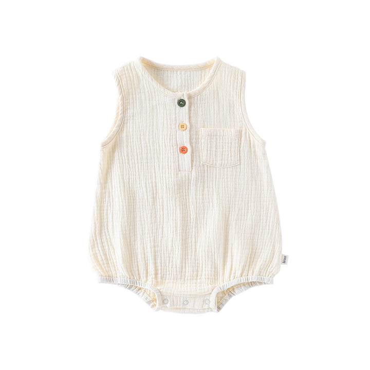 Summer baby boys girls pure cotton crepe triangle romper