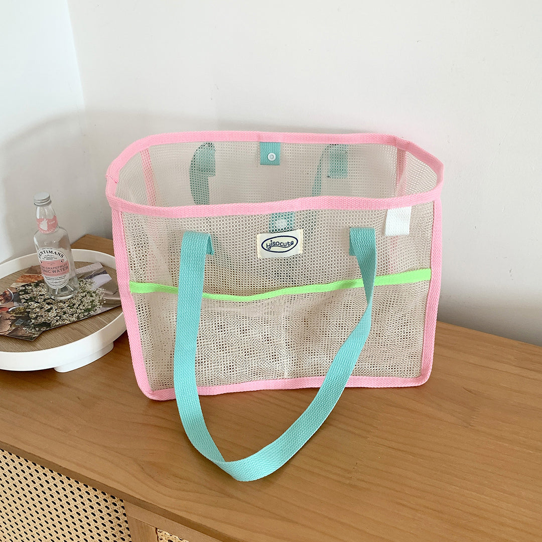 Colorful Mesh Beach tote bag