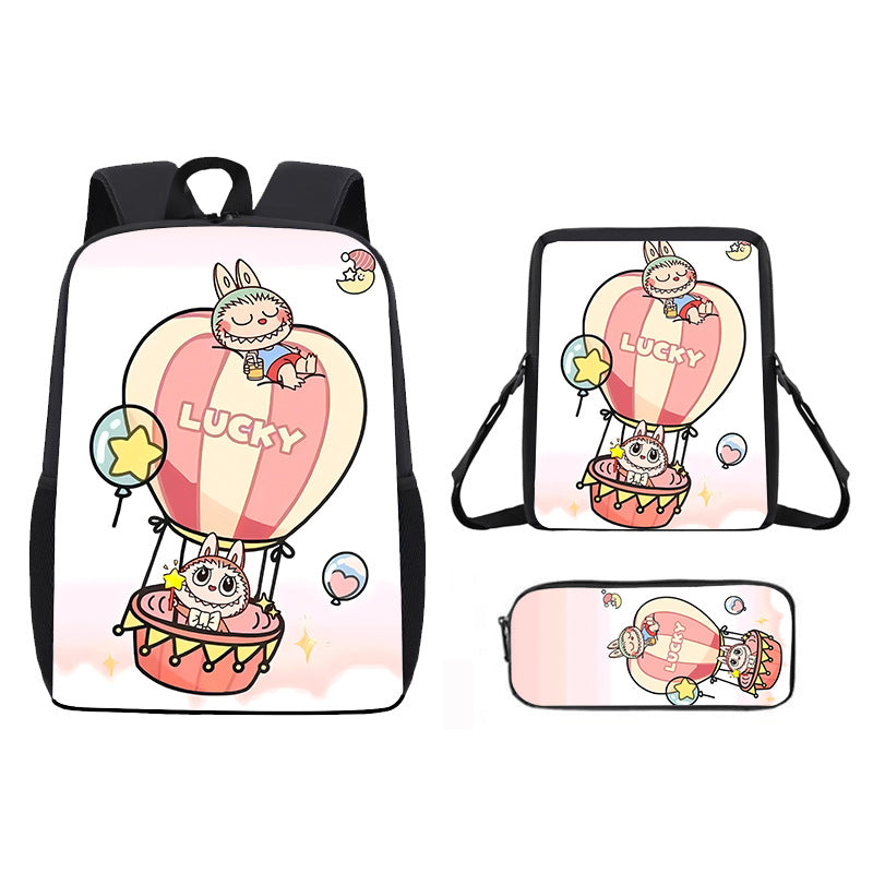 Labubu school bag 3PCS set backpack pencil case