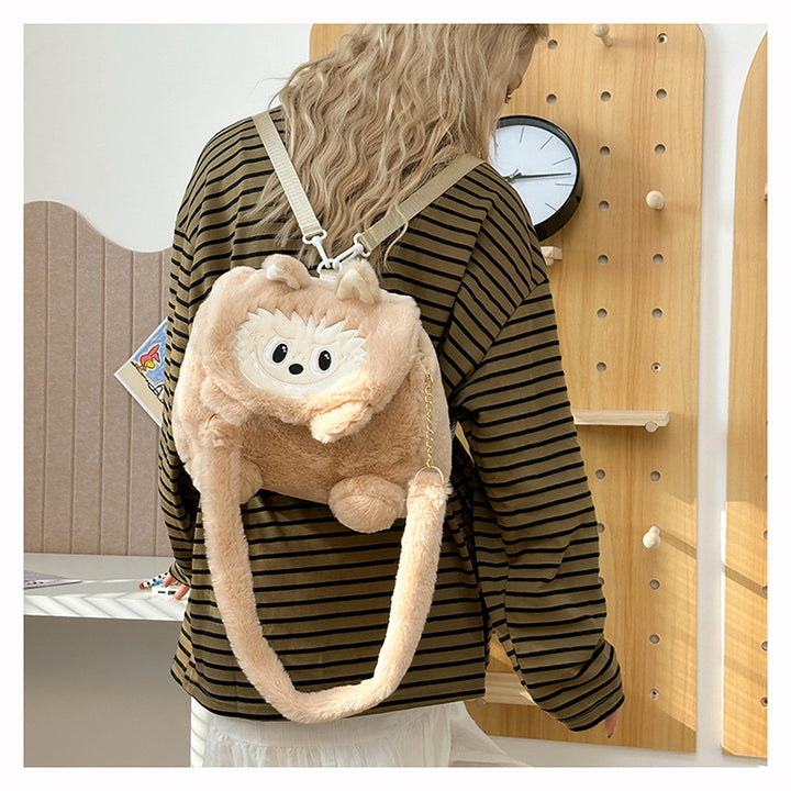 Labubu plush bag large capacity outing shoulder bag backpack