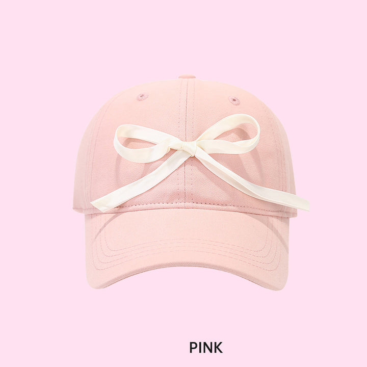 Bow baseball cap sweet ribbon deco baseball cap