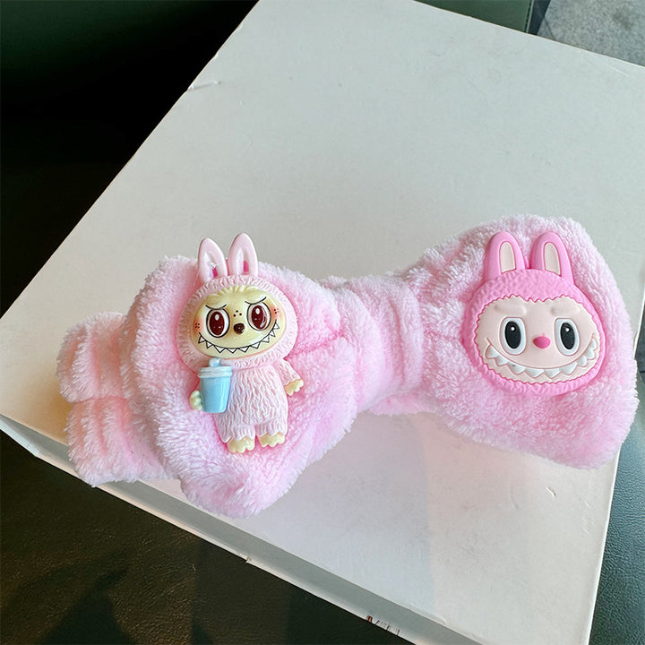 Cute labubu monster wash SPA headband makeup headband