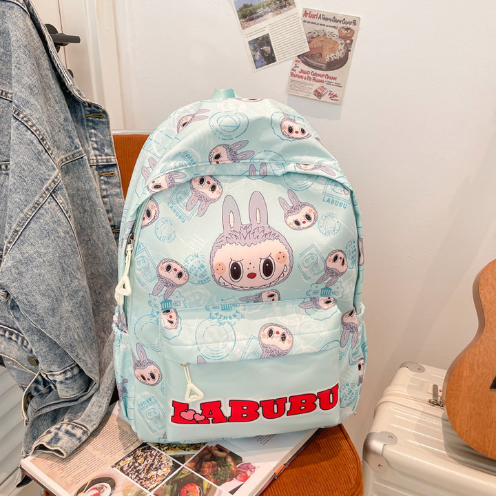 Lightweight large capacity children's labubu school backpack