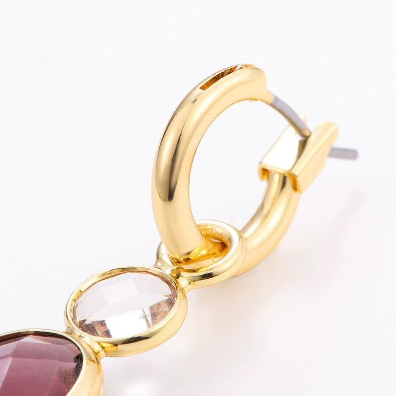 Crystal diamond hoops earrings geometric earrings for women