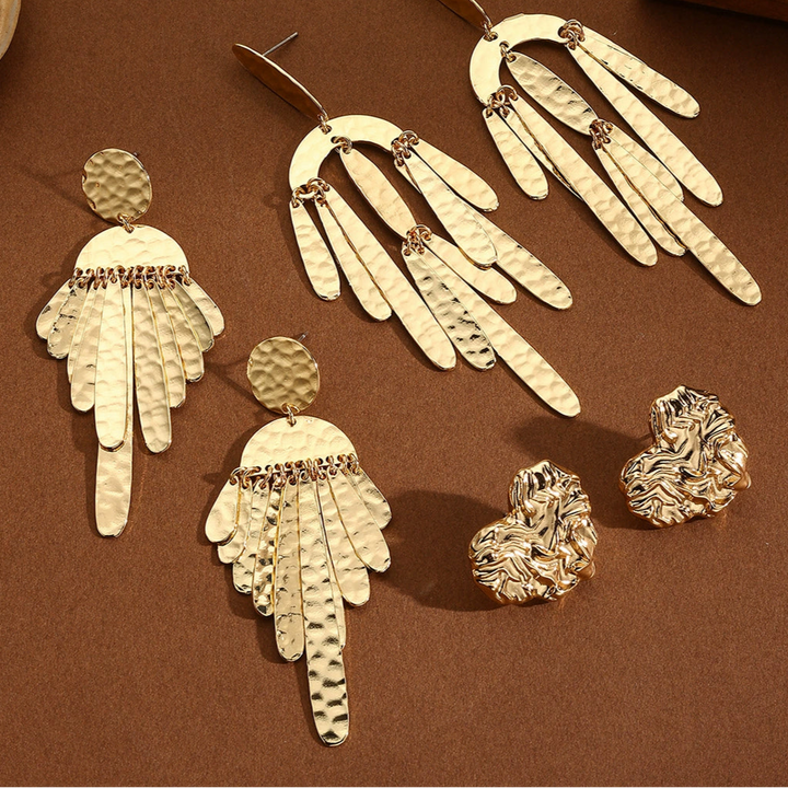 Boho Style Leaf Drop Earrings