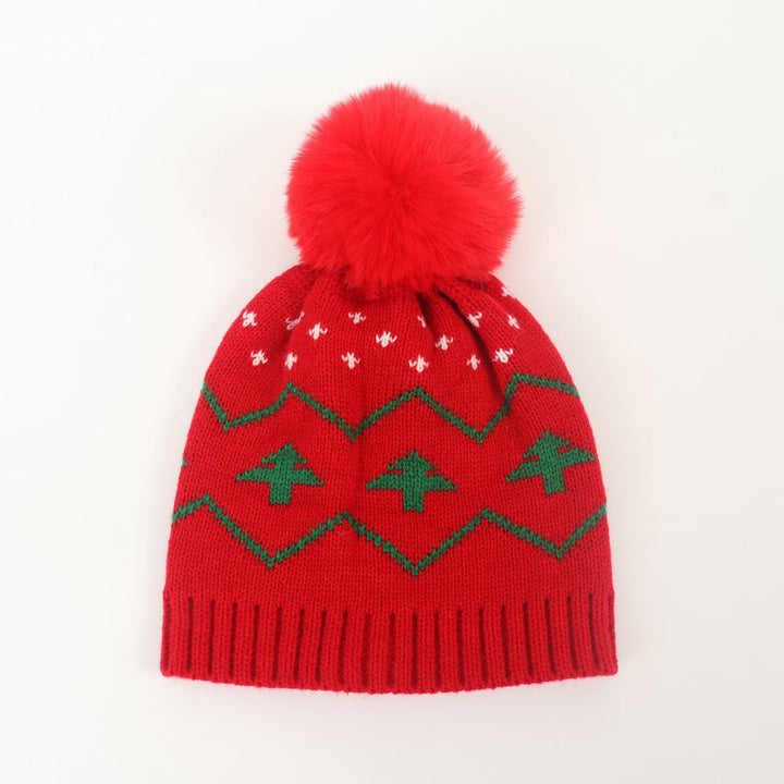 Baby toddler Christmas knitted hat jacquard beanie