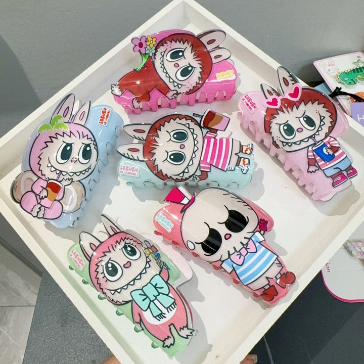 Labubu acrylic hair claw clips