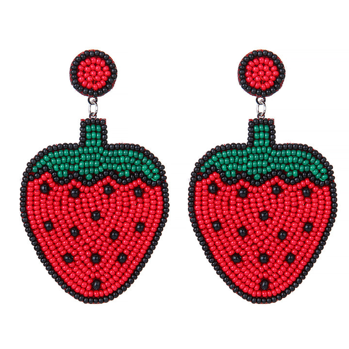 Summer fruit rice bead earrings vacation earrings