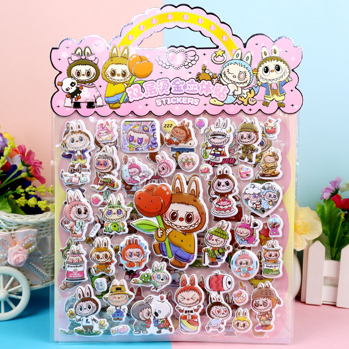 3D LABUBU bubble stickers cute labubu stickers