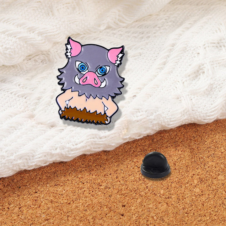 Demon Slayer: Kimetsu no Yaiba characters brooch badge