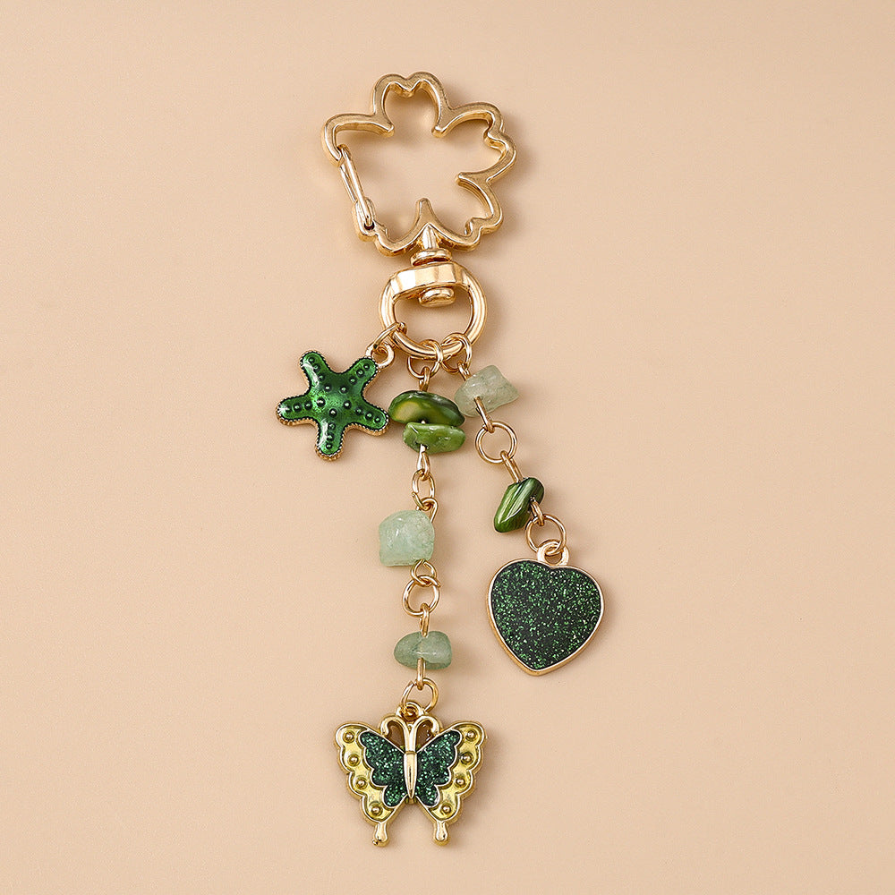 Stylish butterfly heart keychain