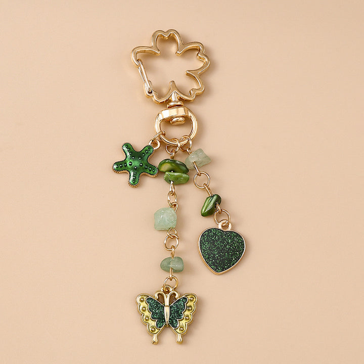 Stylish butterfly heart keychain