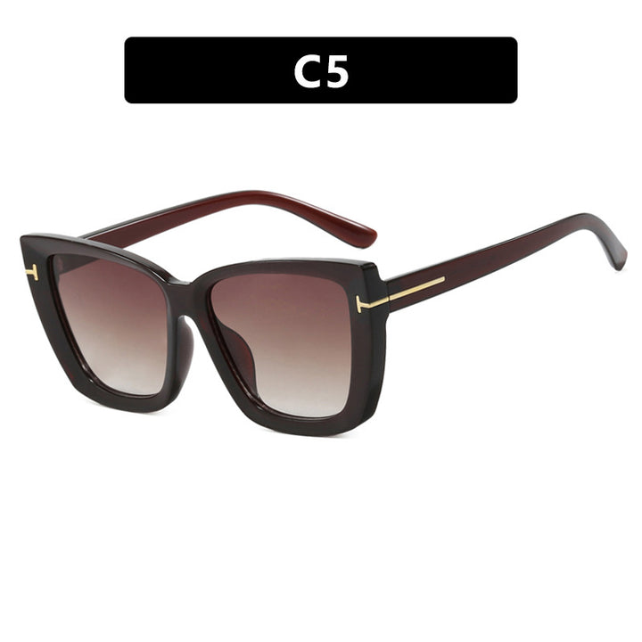 Square large frame sunglasses for women men