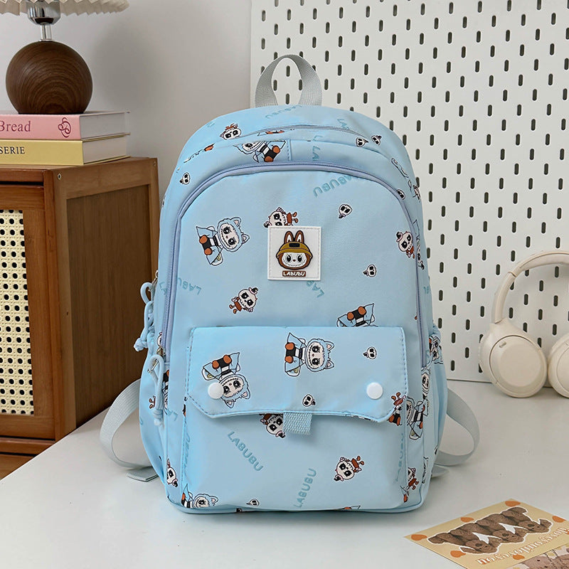 Labubu cartoon backpack large-capacity student schoolbag